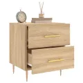 Table de chevet chêne sonoma 40x35x47,5 cm bois d’ingénierie
