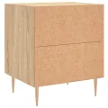 Table de chevet chêne sonoma 40x35x47,5 cm bois d’ingénierie