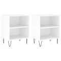 Tables de chevet 2 pcs blanc 40x30x50 cm bois d'ingénierie