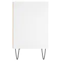 Tables de chevet 2 pcs blanc 40x30x50 cm bois d'ingénierie