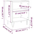 Tables de chevet 2 pcs blanc 40x30x50 cm bois d'ingénierie