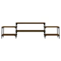 Meuble TV chêne marron 197x35x52 cm bois d'ingénierie