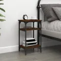 Table d'appoint Chêne marron 35x30x60 cm Bois d'ingénierie