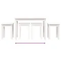 Tables gigognes 3 pcs Blanc Bois de pin massif