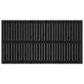 Tête de lit murale Noir 204x3x110 cm Bois massif de pin