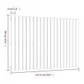 Tête de lit murale Blanc 127,5x3x90 cm Bois massif de pin
