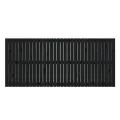 Tête de lit murale Noir 204x3x90 cm Bois massif de pin