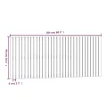 Tête de lit murale Gris 204x3x90 cm Bois massif de pin