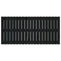 Tête de lit murale Noir 127,5x3x60 cm Bois massif de pin