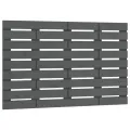 Tête de lit murale Gris 96x3x63 cm Bois massif de pin