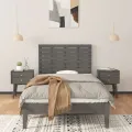 Tête de lit murale Gris 96x3x63 cm Bois massif de pin