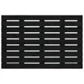 Tête de lit murale Noir 96x3x63 cm Bois massif de pin