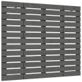 Tête de lit murale Gris 141x3x91,5 cm Bois massif de pin