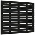 Tête de lit murale Noir 81x3x91,5 cm Bois massif de pin