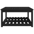 Table de jardin noir 82,5x82,5x45 cm bois massif de pin