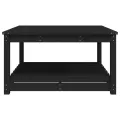Table de jardin noir 82,5x82,5x45 cm bois massif de pin