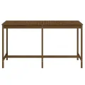 Table de jardin marron miel 203,5x90x110 cm bois massif de pin