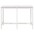 Table de jardin blanc 159,5x82,5x110 cm bois massif de pin