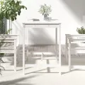 Table de jardin blanc 121x82,5x110 cm bois massif de pin