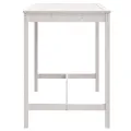 Table de jardin blanc 121x82,5x110 cm bois massif de pin