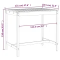 Table de jardin blanc 121x82,5x110 cm bois massif de pin
