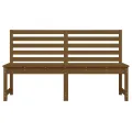 Banc de jardin marron miel 157,5 cm bois de pin massif