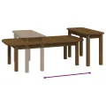 Ensemble de tables basses 2 pcs Marron miel Bois massif de pin