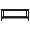 Table basse Noir 110x55x45 cm Bois massif de pin