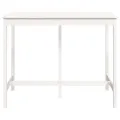 Table de bar Blanc 140x80x110 cm Bois massif de pin