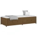 Lit de jour Marron miel 90x200 cm Bois de pin massif