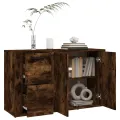 Buffet Chêne fumé 100x33x59,5 cm Bois d'ingénierie