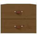 Table de chevet murale Marron miel 50x36x40 cm