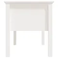 Table basse Blanc 102x49x55 cm Bois massif de pin