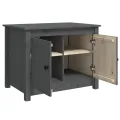 Table basse Gris 71x49x55 cm Bois massif de pin