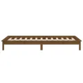 Cadre de lit à LED marron miel 90x200 cm bois massif