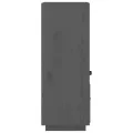 Buffet haut Gris 34x40x108,5 cm Bois massif de pin