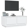 Table basse Blanc brillant 102x50x44 cm bois d'ingénierie
