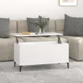 Table basse Blanc 90x44,5x45 cm Bois d'ingénierie