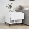 Table d'appoint Blanc 50x46x50 cm Bois d’ingénierie