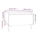 Table d'appoint Blanc brillant 50x46x35 cm Bois d'ingénierie