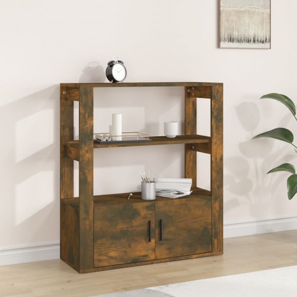 Buffet Chêne fumé 80x30x90 cm Bois d'ingénierie