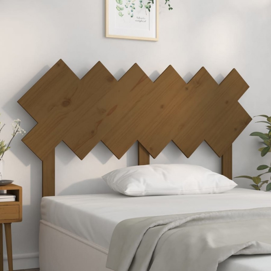 Tête de lit Marron miel 132x3x81 cm Bois massif de pin