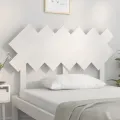 Tête de lit Blanc 122,5x3x80,5 cm Bois massif de pin