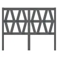 Tête de lit Gris 146x4x100 cm Bois massif de pin