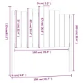 Tête de lit Blanc 106x4x110 cm Bois massif de pin