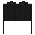 Tête de lit Noir 96x4x110 cm Bois massif de pin