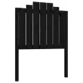 Tête de lit Noir 81x4x110 cm Bois massif de pin