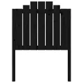 Tête de lit Noir 81x4x110 cm Bois massif de pin