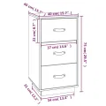 Tables de chevet 2 pcs Blanc 40x40x75 cm Bois de pin massif