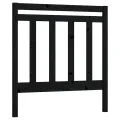 Tête de lit Noir 106x4x100 cm Bois massif de pin